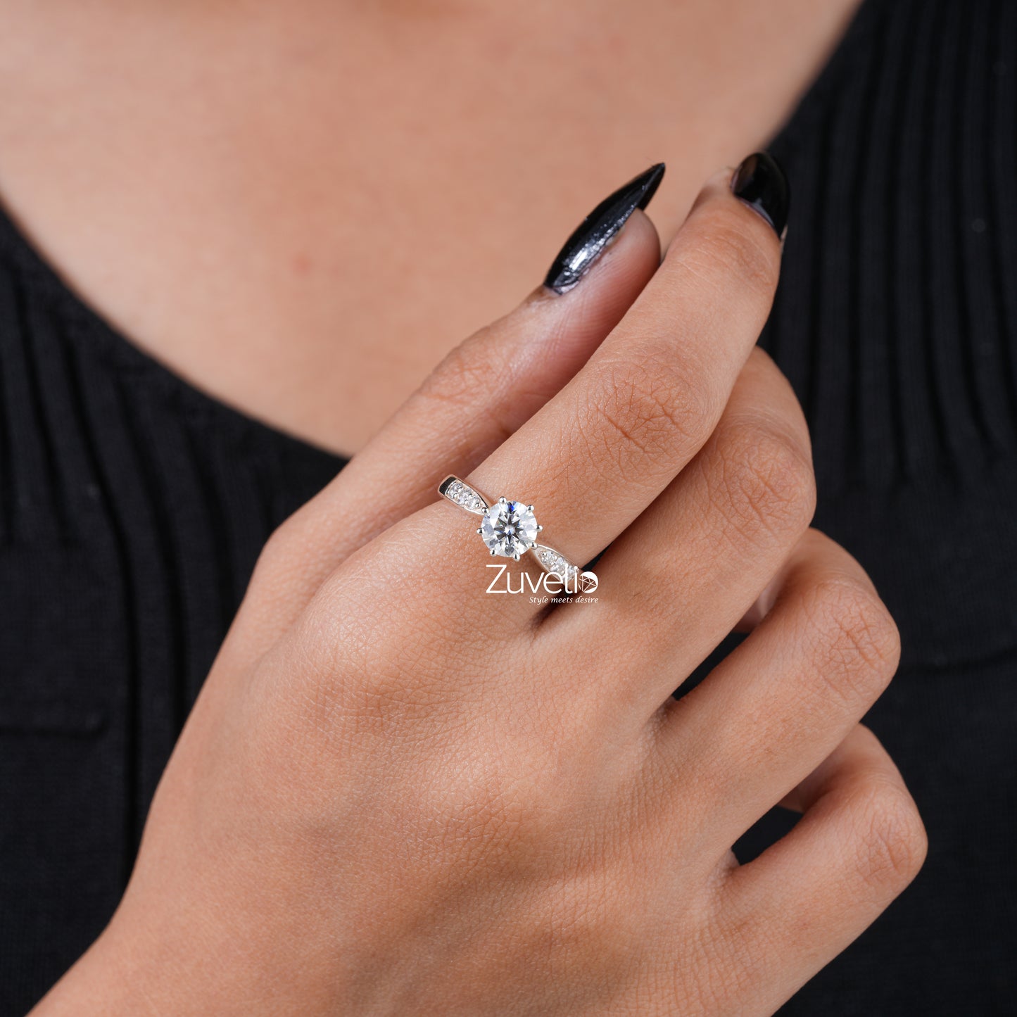 1 Ct Dainty Lab Grown Diamond Wedding Ring