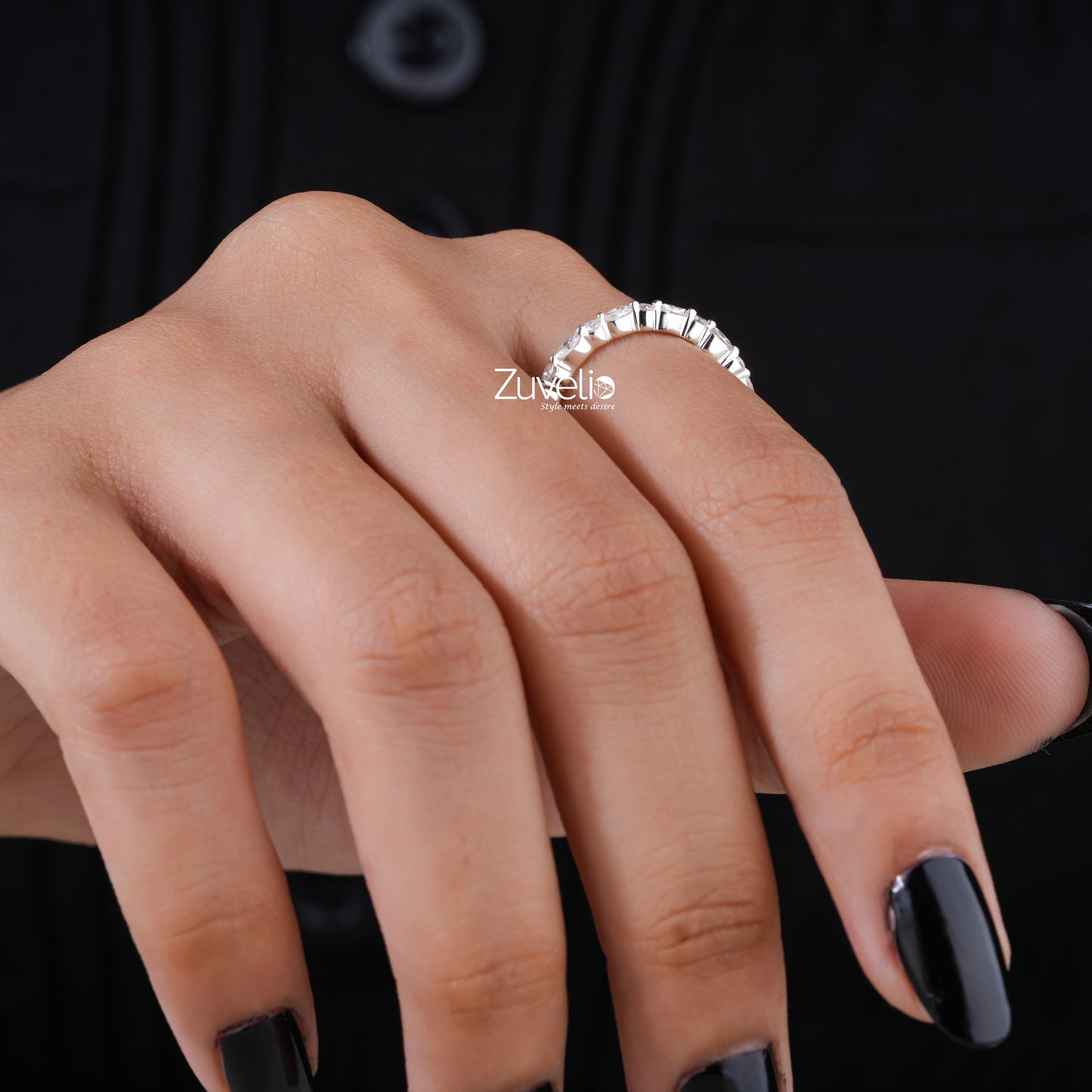Marquise And Round Eternity Band