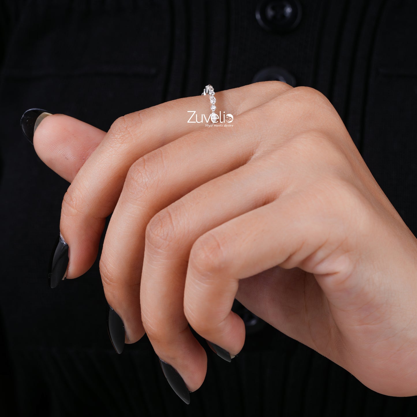 Marquise And Round Eternity Band