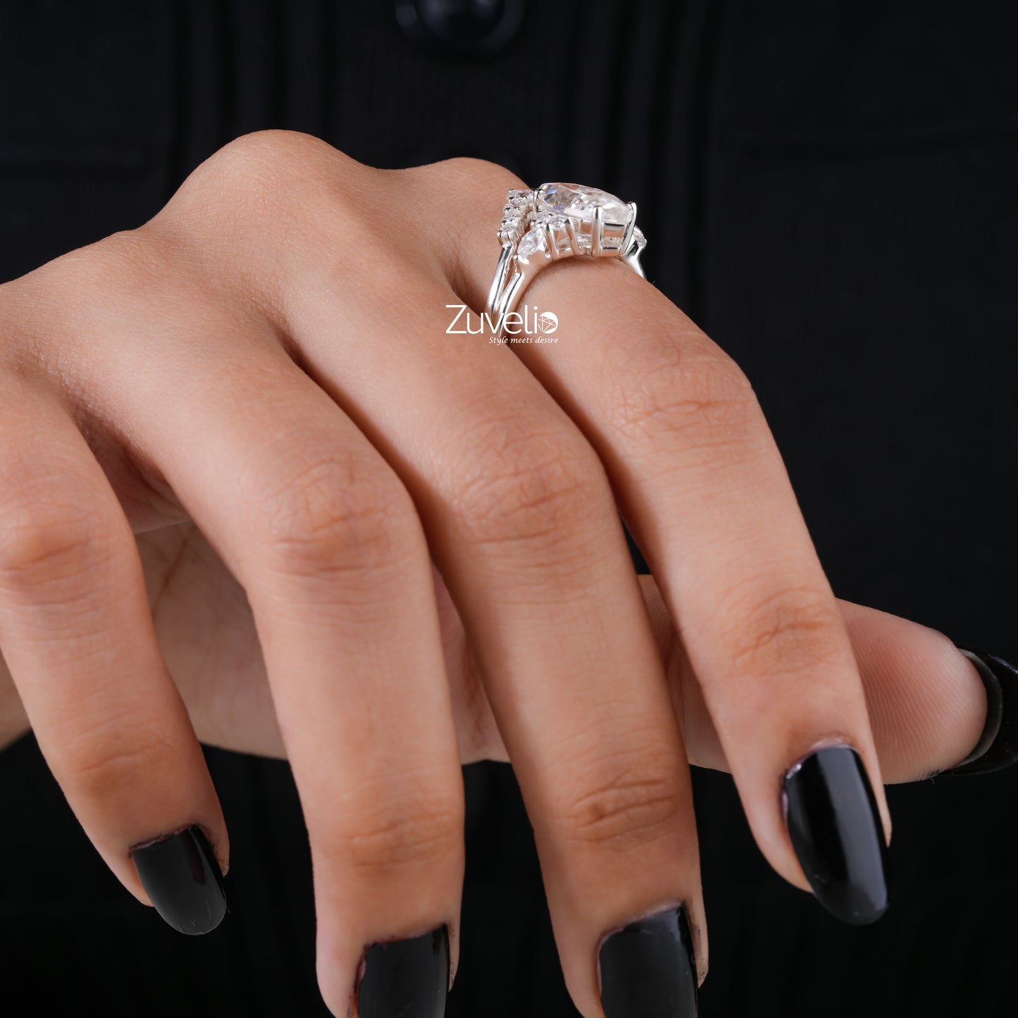 Marquise Moissanite Bridal Set