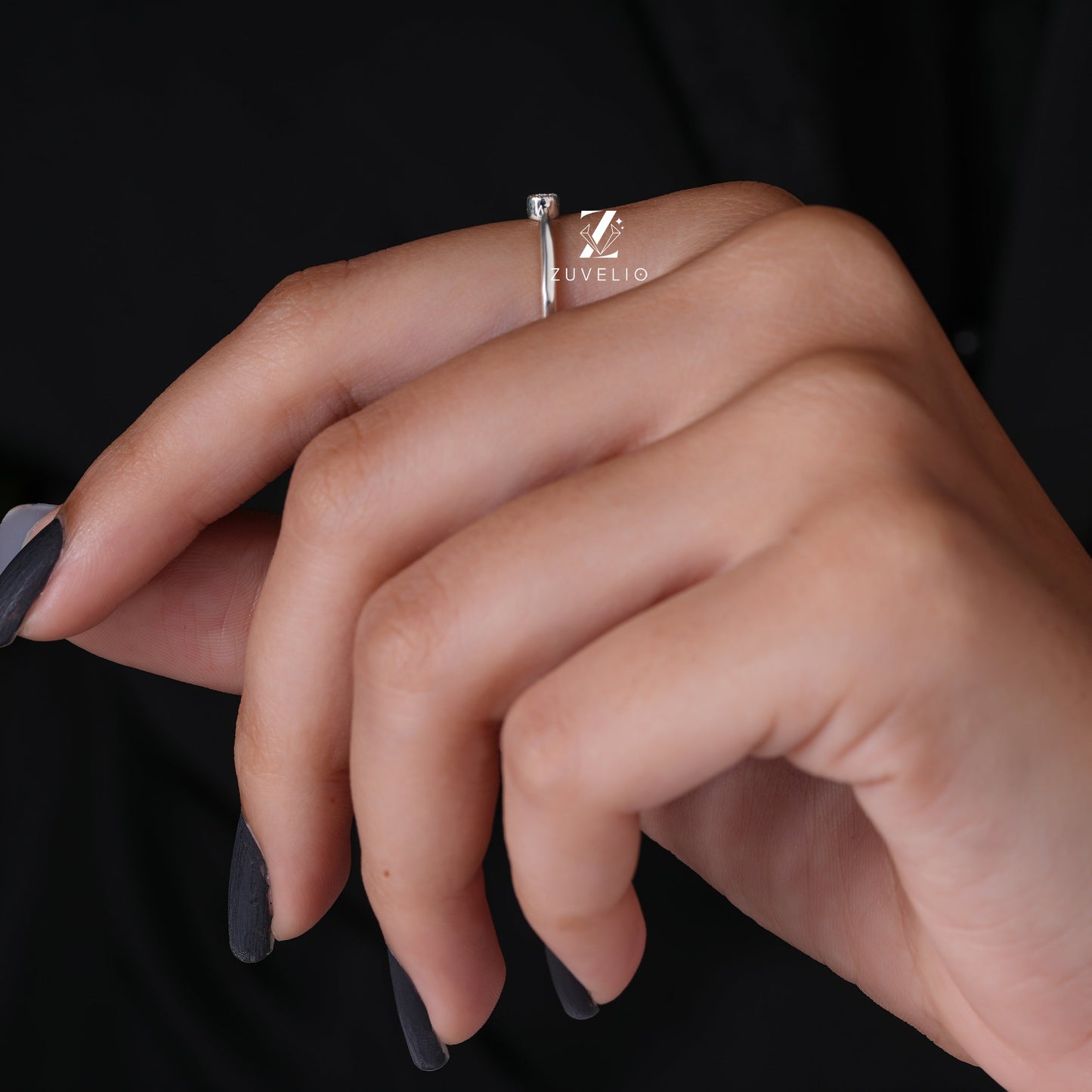 Dainty Solitaire Moissanite Ring - Zuvelio.com