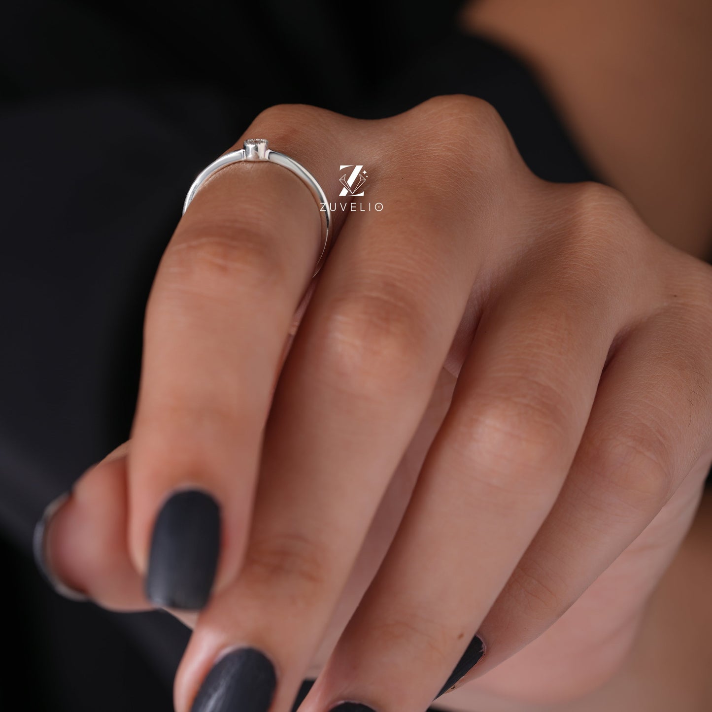 Dainty Solitaire Moissanite Ring - Zuvelio.com