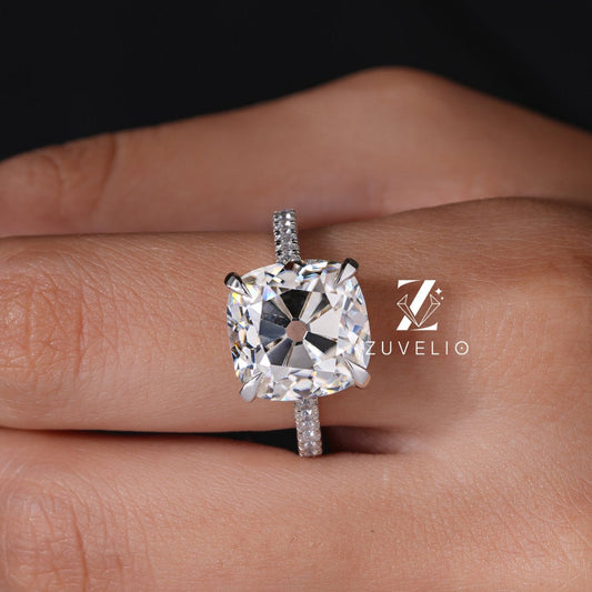 OMC Cushion Moissanite Ring - Zuvelio.com