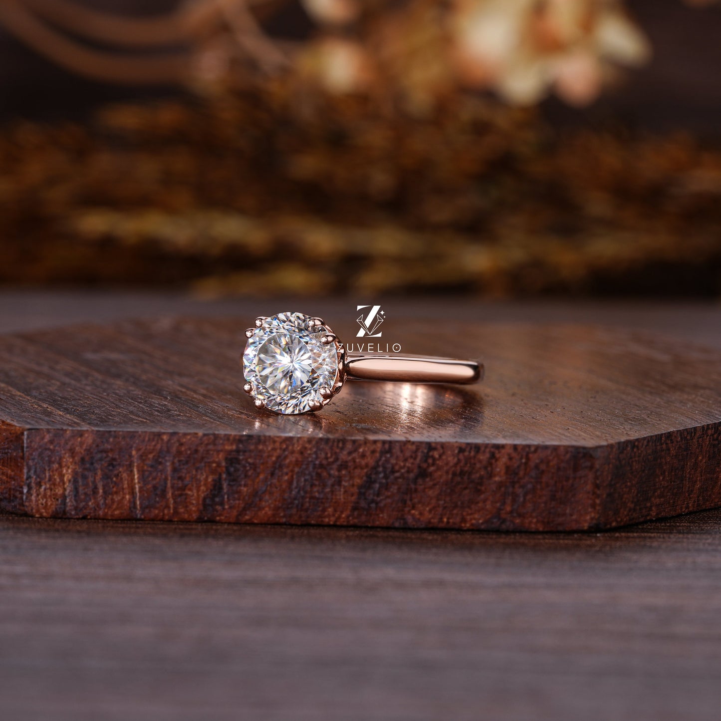 Portuguese cut Moissanite Ring - Zuvelio.com