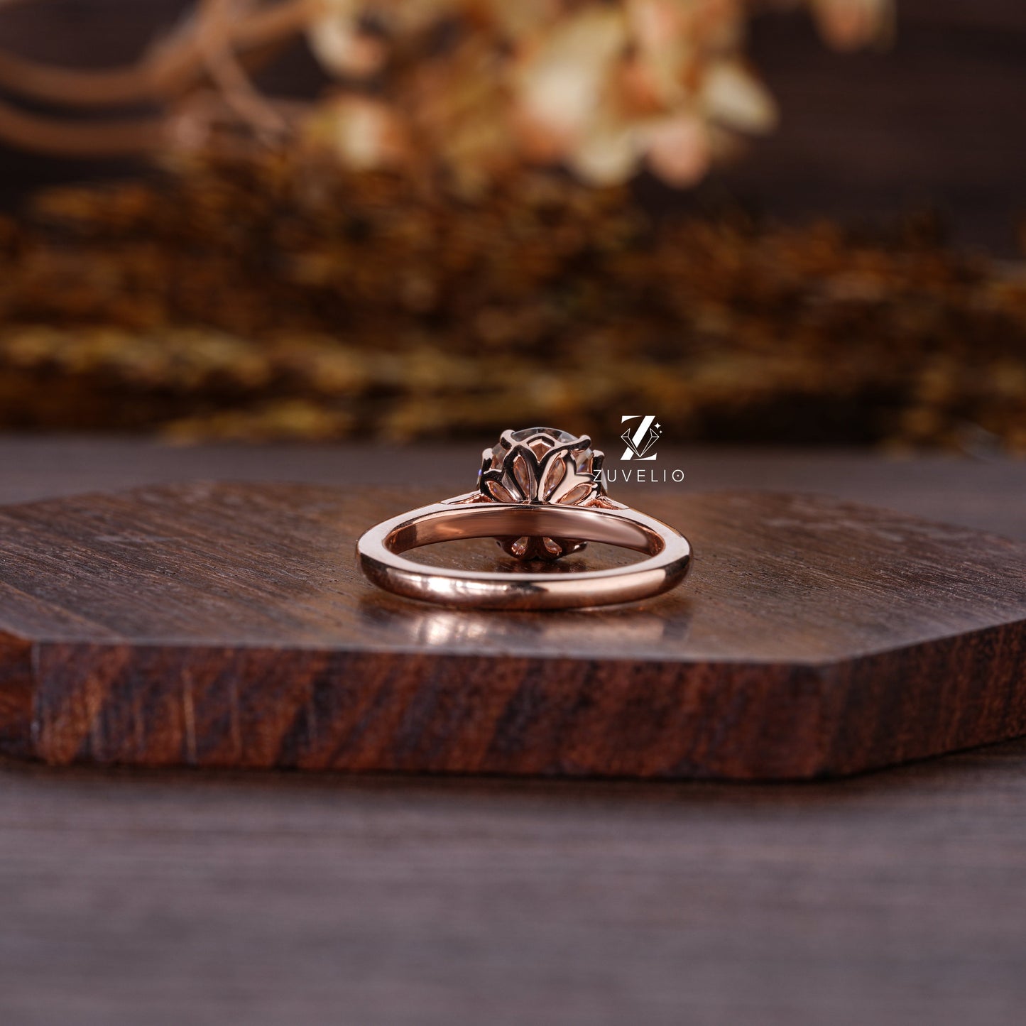 Portuguese cut Moissanite Ring - Zuvelio.com
