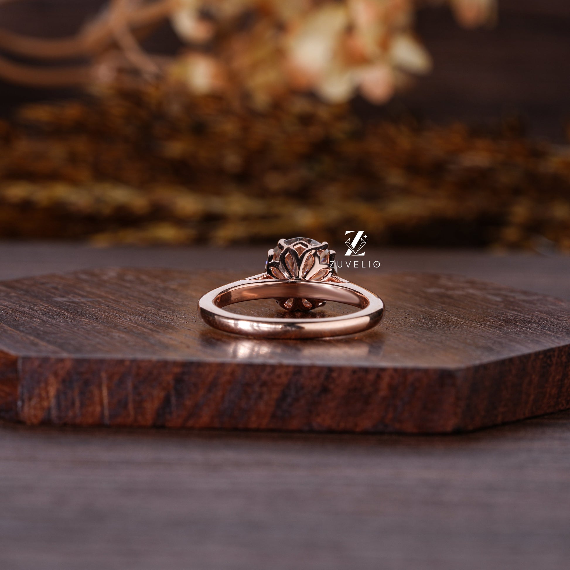 Portuguese cut Moissanite Ring - Zuvelio.com