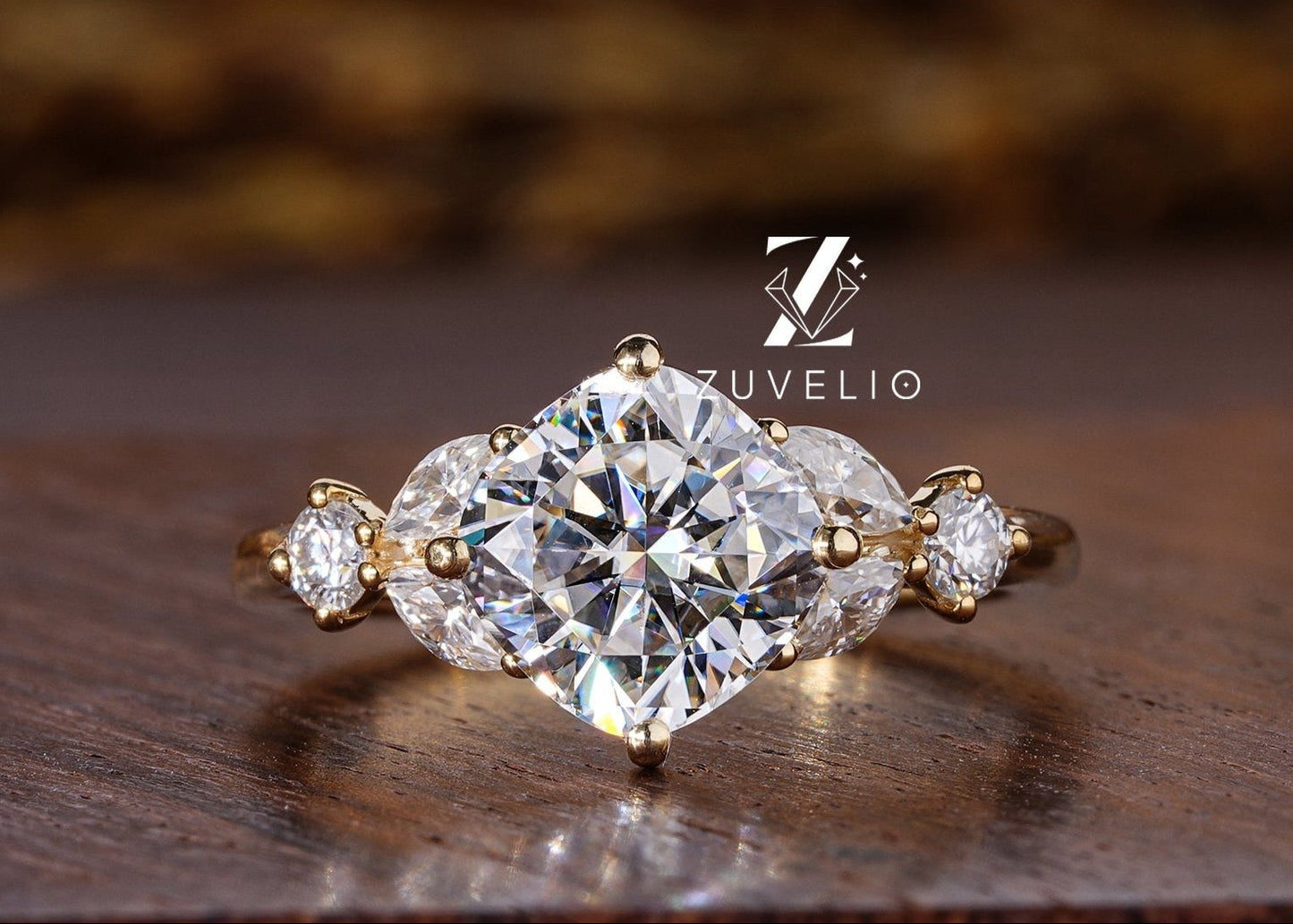 Cushion Cut Engagement Ring - Zuvelio.com