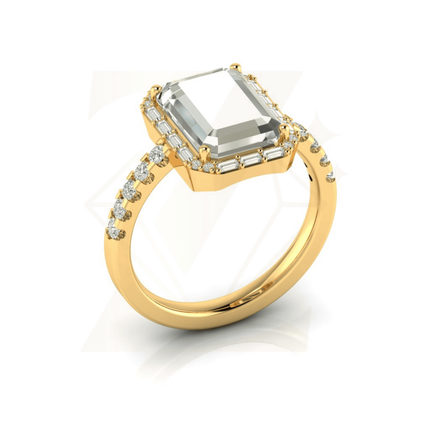 3.45 CTW Portrait Cut Ring - Zuvelio.com