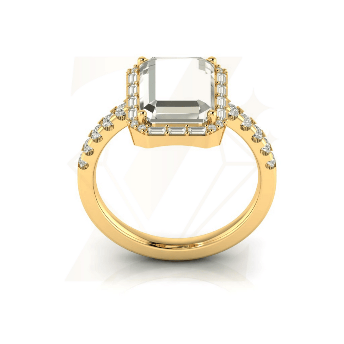 3.45 CTW Portrait Cut Ring - Zuvelio.com