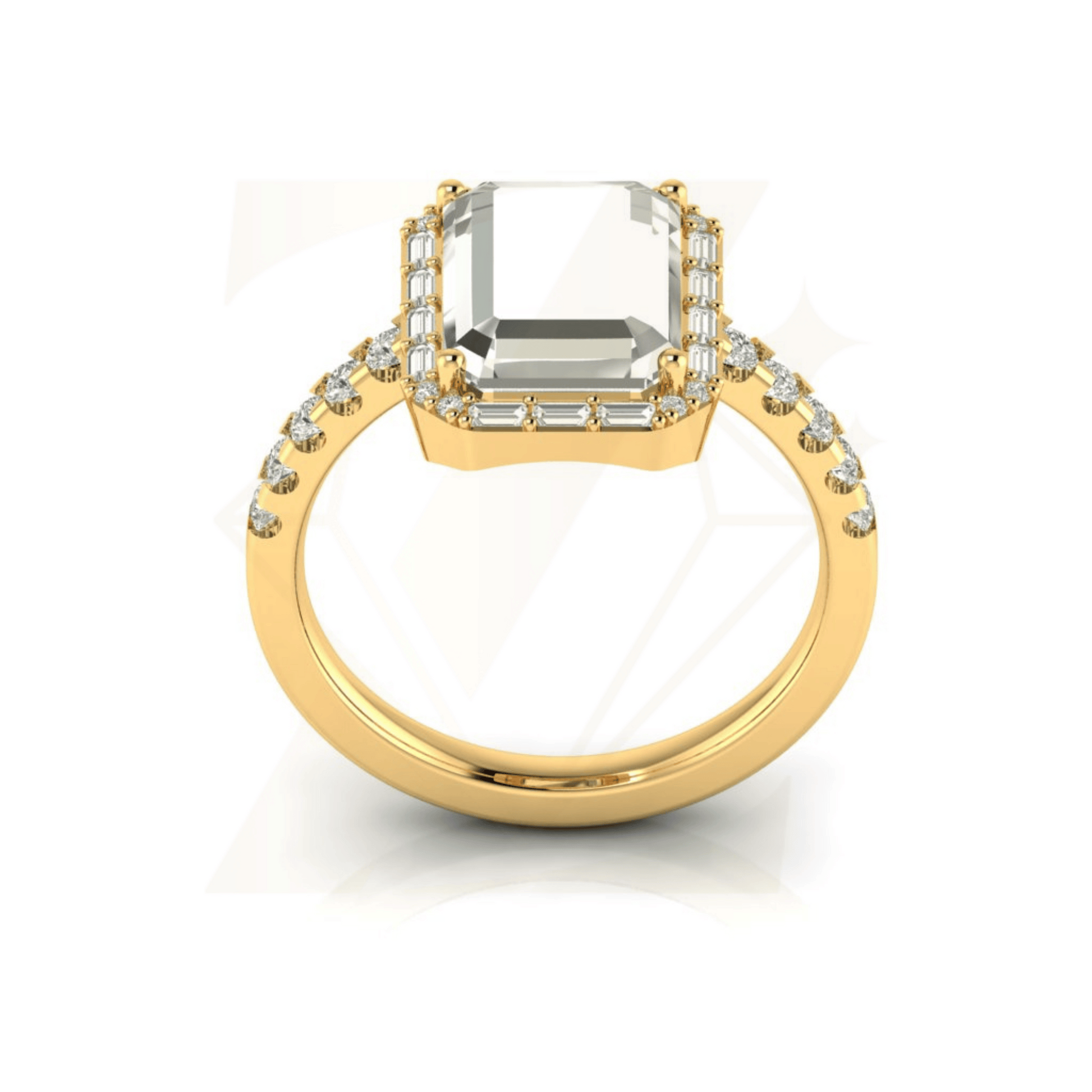 3.45 CTW Portrait Cut Ring - Zuvelio.com