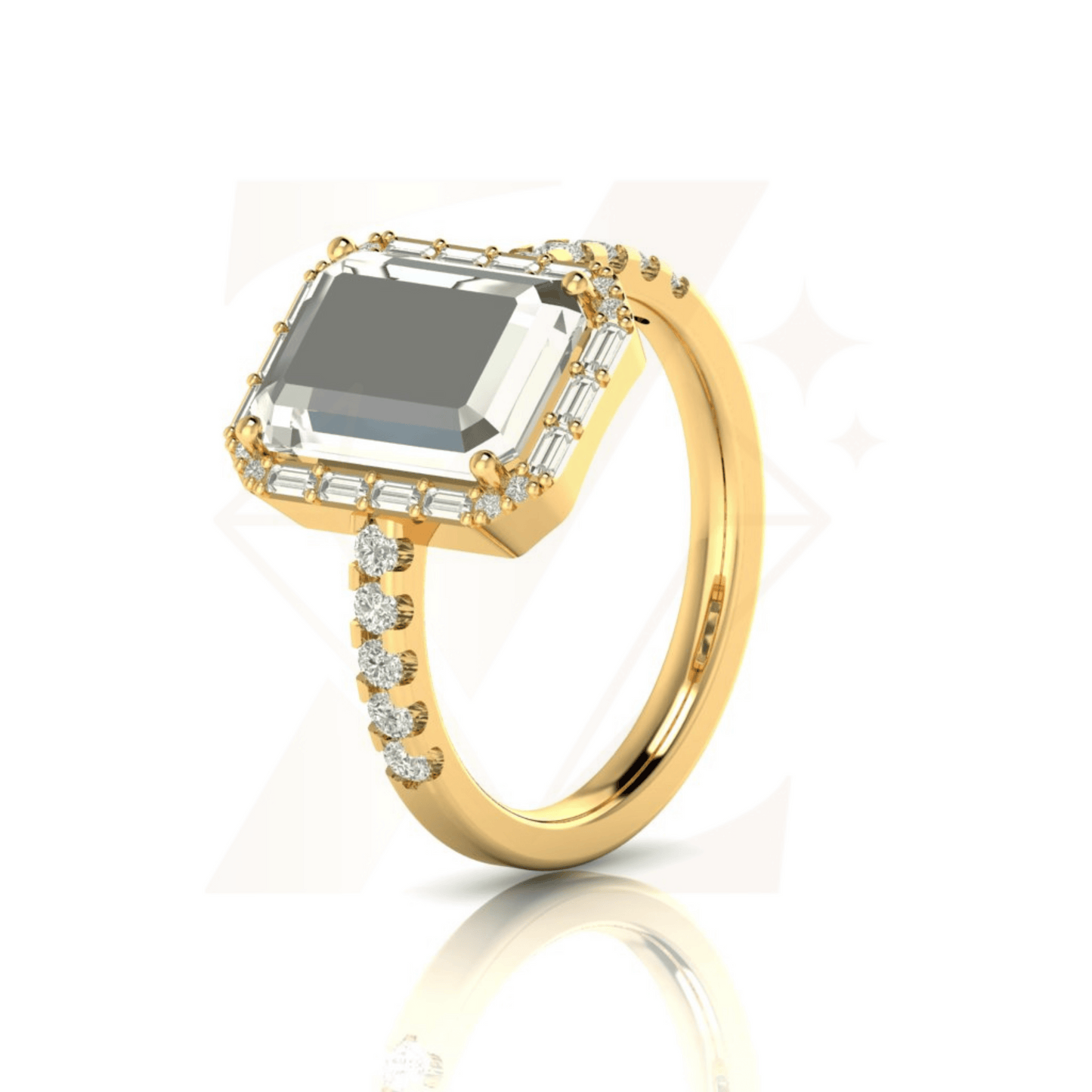 3.45 CTW Portrait Cut Ring - Zuvelio.com