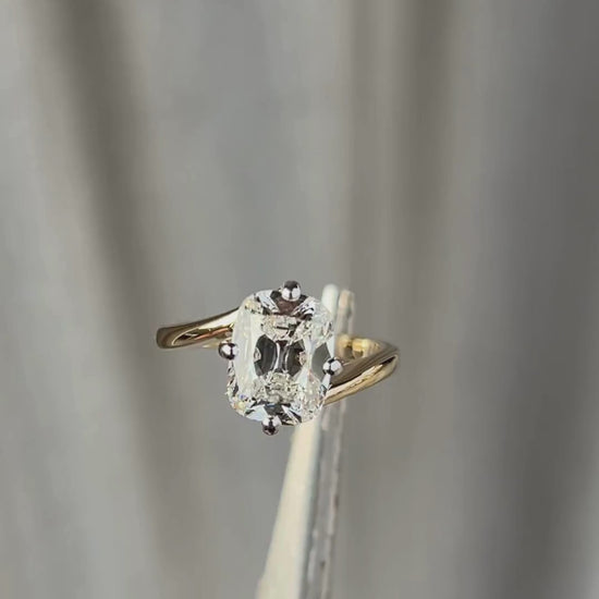 Cushion Cut Lab Diamond Engagement Ring